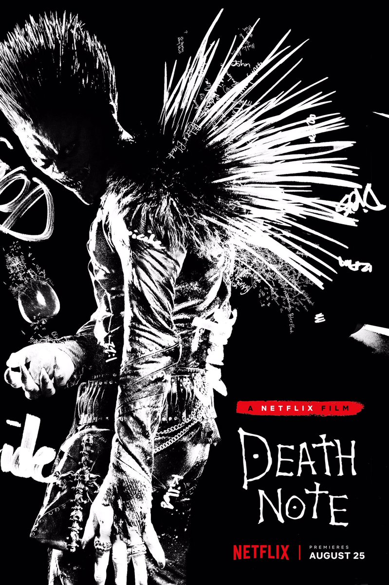 Death Note Poster Du Film Live De Netflix Montrant Ryuk