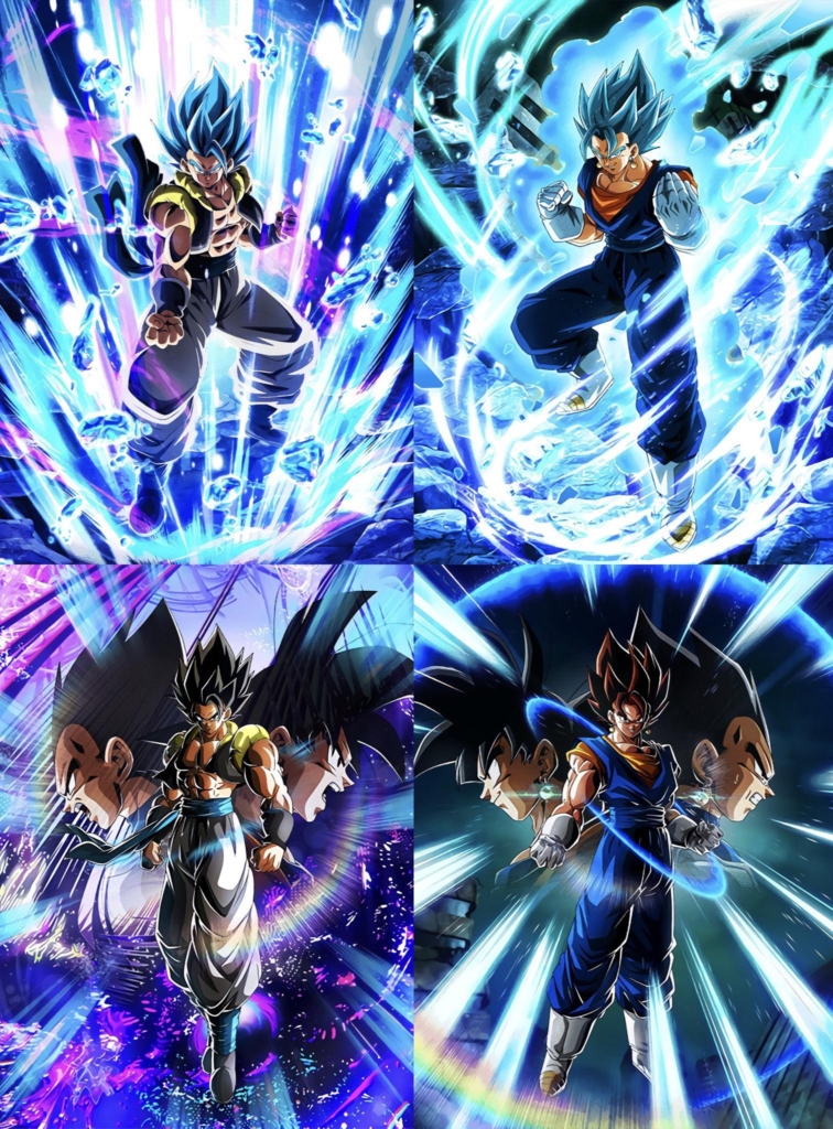 Dragon Ball Z Dokkan Battle - Dragon Ball Legends : Vegetto, Gogeta, Goku Vegeta Super Saiyan Blue