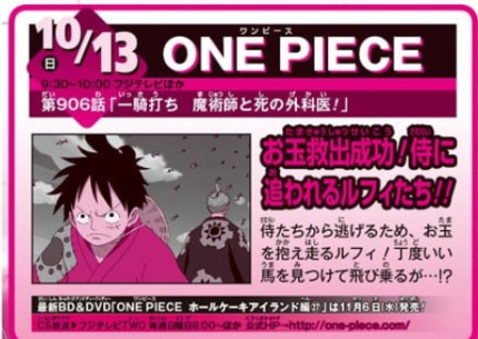 One Piece Planning Des Episodes D Octobre Novembre L Anime Prend Aussi Des Pauses