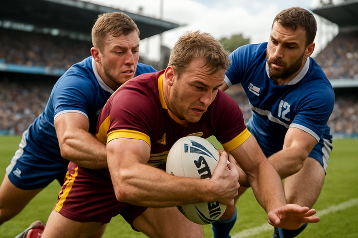 Joueurs De Rugby Plaquage Cas