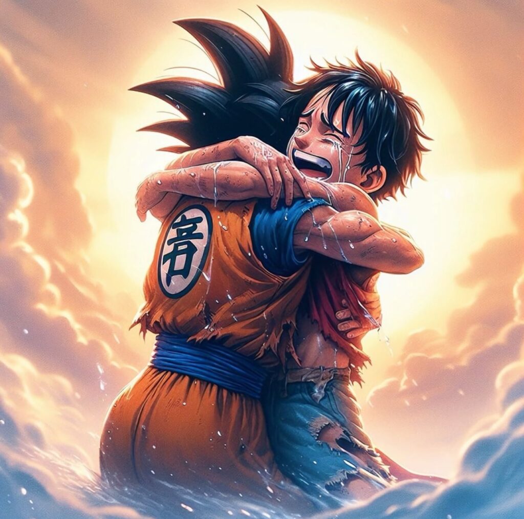 Luffy Et Goku One Piece Dragon Ball 1024x1014