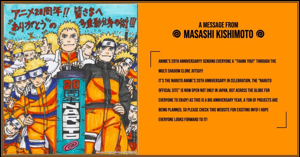 Masashi Kishimoto Naruto Anime 20th Anniversary 1024x537