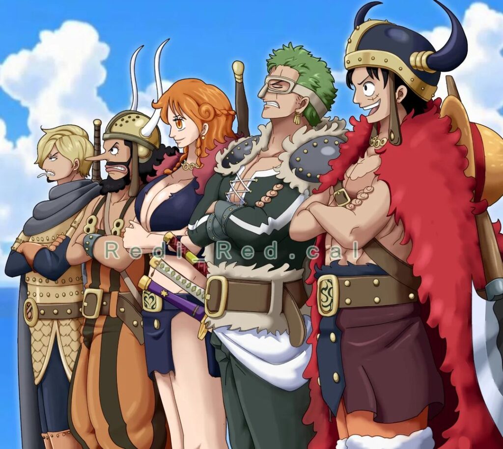 One Piece 1127 1028 Luffy Zoro Elbaf By Red.cal 1024x915