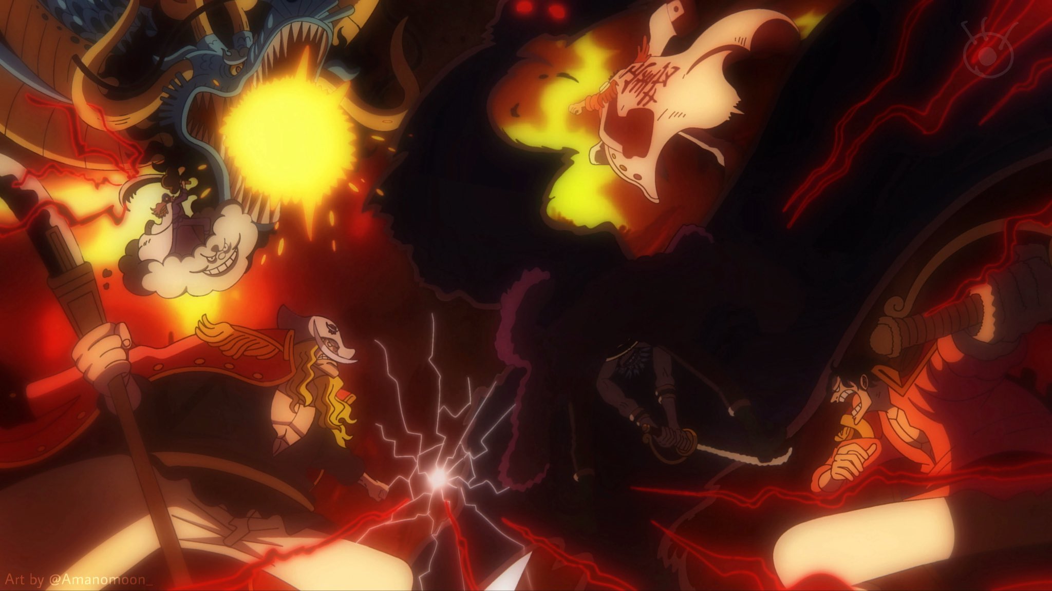 One Piece 1163 Kaido Xebec Garp Roger Big Mom Vs Imu By Amanomoon