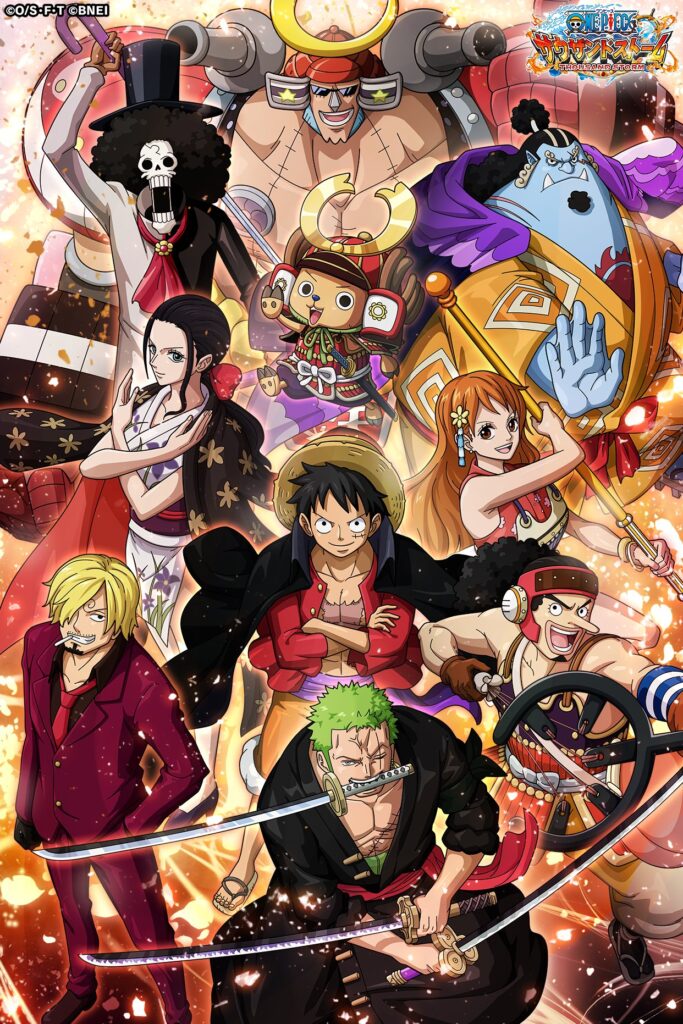 One Piece Anime Thousand Storm Luffy Zoro Mugiwara 683x1024