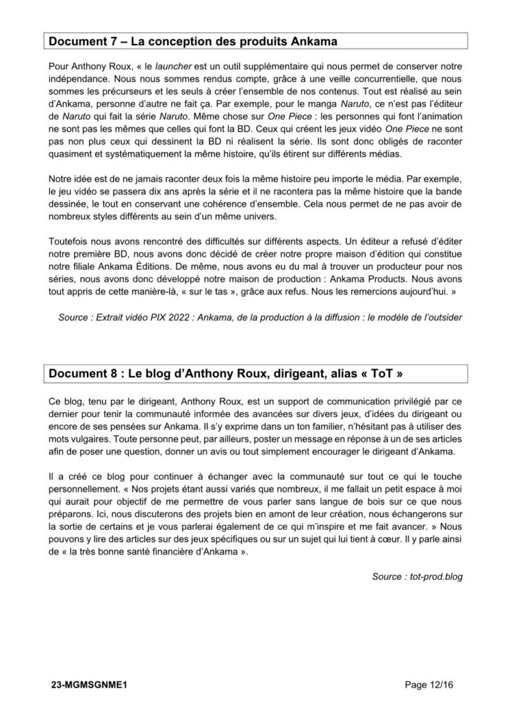 One Piece Naruto Bac STMG 2023 Ankama 734x1024