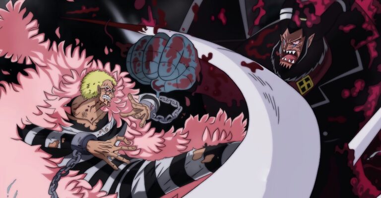 One Piece scan 1083 : DoFlamingo fait un petit caméo