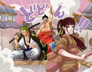 Luffy Zoro And O Kiku One Piece Ch 916 By Fanalishiro Dclmjh51 300x235