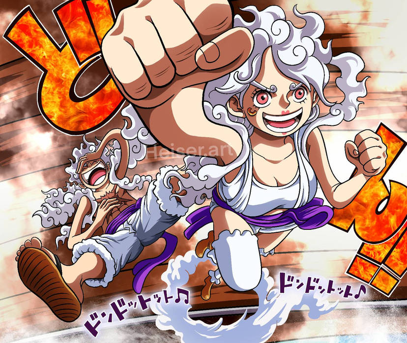 One Piece 1118 Luffy And Bonney Nika By Melonciutus Dhni7pn 414w 2x