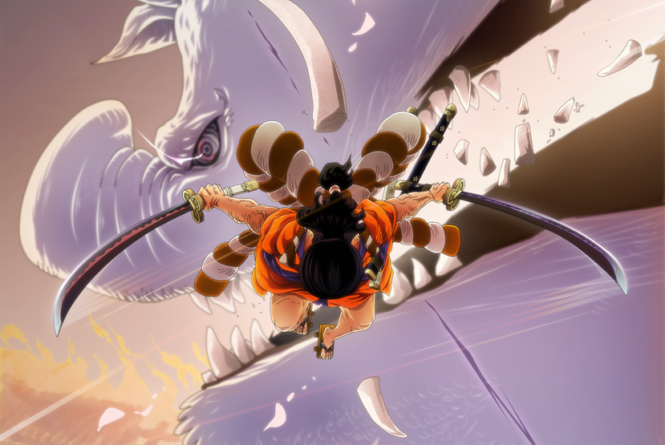 Bleachmx Fr Wp Content Uploads One Piece 961 Kozuki Oden Tougen Shirataki By Goldenhans E 665x445 Png